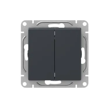 Механизм выключателя. двухклавишный. перекрёстный. графит Эпика EKF