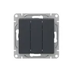 Механизм выключателя. трёхклавишный. графит Эпика EKF