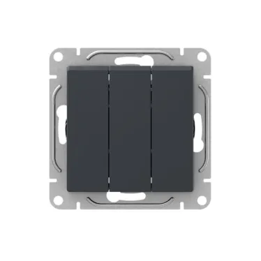 Механизм выключателя. трёхклавишный. графит Эпика EKF