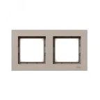 Рамка 2-местная IP44 крем. пластик Эпика EKF