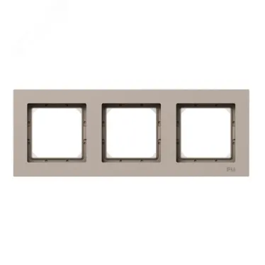Рамка 3-местная IP44 крем. пластик Эпика EKF