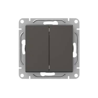 Механизм выключателя. двухклавишный. проходной. мокко Эпика EKF