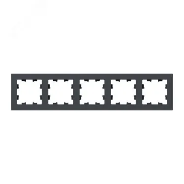 Рамка 5-местная графит. пластик Эпика EKF