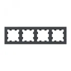 Рамка 4-местная графит. пластик Эпика EKF