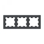 Рамка 3-местная графит. пластик Эпика EKF