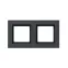 Рамка 2-местная IP44 графит. пластик Эпика EKF