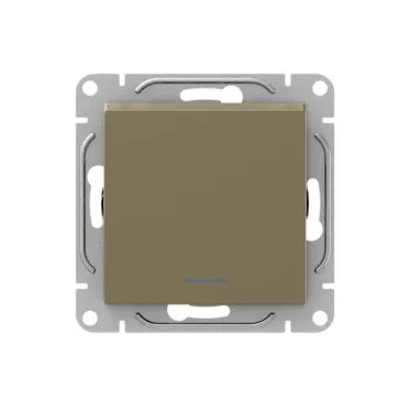 Механизм выключателя. одноклавишный. с подсветкой. шампань Эпика EKF