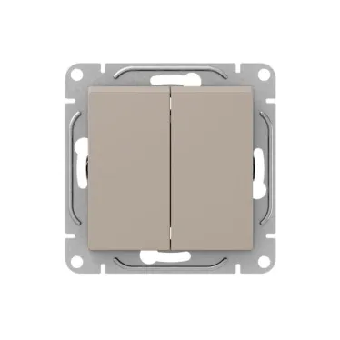 Механизм выключателя. двухклавишный. кремовый Эпика EKF