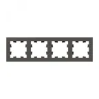 Рамка 4-местная мокко. пластик Эпика EKF