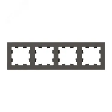 Рамка 4-местная мокко. пластик Эпика EKF