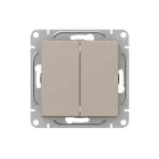                  Механизм выключателя. двухклавишный. кнопочный. кремовый Эпика EKF
               