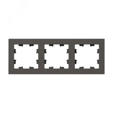 Рамка 3-местная мокко. пластик Эпика EKF