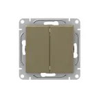 Механизм выключателя. двухклавишный. шампань Эпика EKF