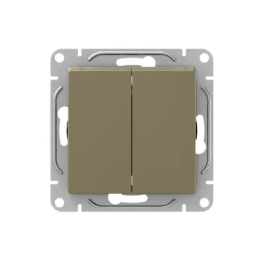 Механизм выключателя. двухклавишный. шампань Эпика EKF