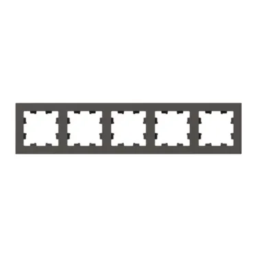 Рамка 5-местная мокко. пластик Эпика EKF