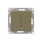                  Механизм выключателя. двухклавишный. перекрёстный. шампань Эпика EKF
               