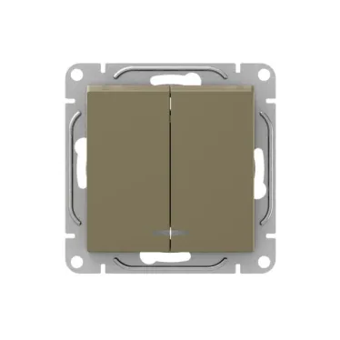 Механизм выключателя. двухклавишный. перекрёстный. шампань Эпика EKF