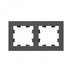 Рамка 2-местная мокко. пластик Эпика EKF