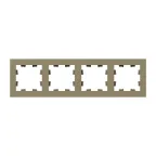 Рамка 4-местная шамп. пластик Эпика EKF