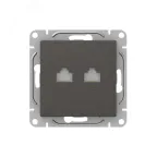 Механизм розетки RJ45 - 2шт (cat5) мокко Эпика EKF