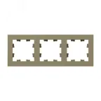 Рамка 3-местная шамп. пластик Эпика EKF