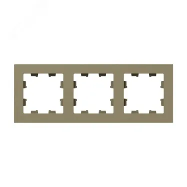 Рамка 3-местная шамп. пластик Эпика EKF