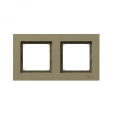 Рамка 2-местная IP44 шамп. пластик Эпика EKF