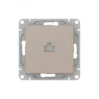 Механизм розетки RJ45 (cat5) кремовый Эпика EKF