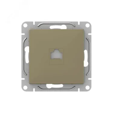 Механизм розетки RJ45 (cat5) шампань Эпика EKF