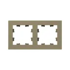 Рамка 2-местная шамп. пластик Эпика EKF