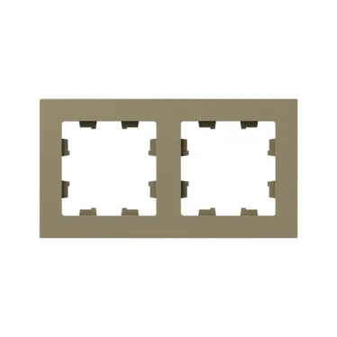 Рамка 2-местная шамп. пластик Эпика EKF