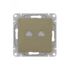                  Механизм розетки RJ45 - 2шт (cat5) шампань Эпика EKF
               