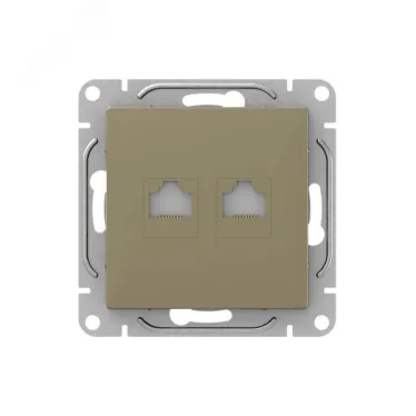 Механизм розетки RJ45 - 2шт (cat5) шампань Эпика EKF