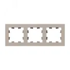 Рамка 3-местная крем. пластик Эпика EKF