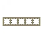 Рамка 5-местная шамп. пластик Эпика EKF