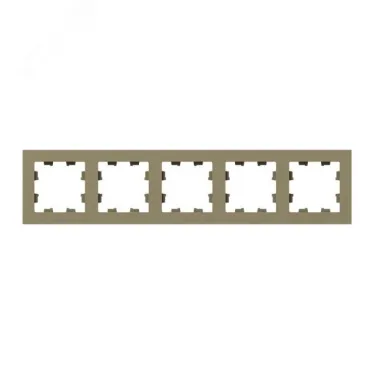 Рамка 5-местная шамп. пластик Эпика EKF