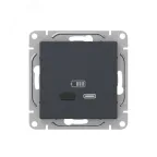 Механизм розетки USB-С быстрая графит Эпика EKF