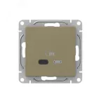                  Механизм розетки USB-С быстрая шампань Эпика EKF
               