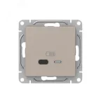                  Механизм розетки USB-С быстрая кремовый Эпика EKF
               