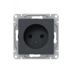 Механизм розетки 16А без заземления со шторками графит Эпика EKF