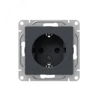 Механизм розетки 16А с заземлением со шторками графит Эпика EKF