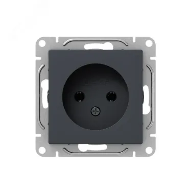 Механизм розетки 16А без заземления без шторок графит Эпика EKF