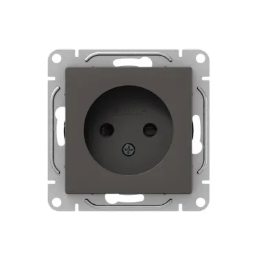 Механизм розетки 16А без заземления со шторками мокко Эпика EKF