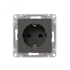 Механизм розетки 16А с заземлением без шторок мокко Эпика EKF