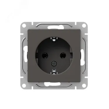 Механизм розетки 16А с заземлением без шторок мокко Эпика EKF