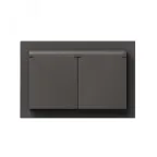 Механизм розетки двойной 16А IP44 с заземлением со шторками с рамкой с крышками мокко Эпика EKF