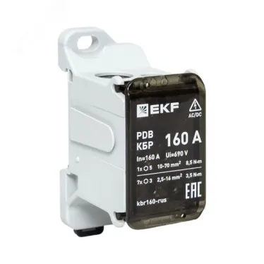 Клеммный блок распределительный КБР 160A EKF