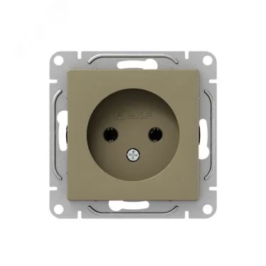 Механизм розетки 16А без заземления без шторок шампань Эпика EKF