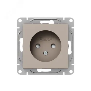 Механизм розетки 16А без заземления со шторками кремовый Эпика EKF