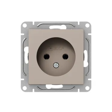 Механизм розетки 16А без заземления без шторок кремовый Эпика EKF